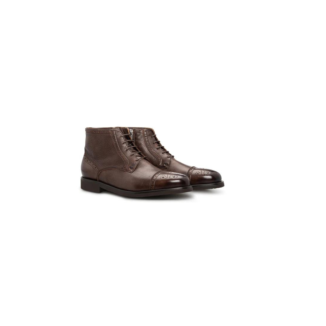 BROWN LEATHER BOOTS (44195)